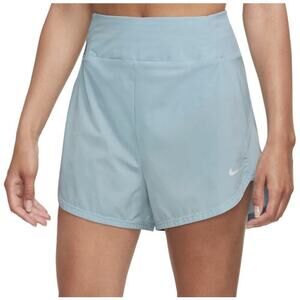 Women Nike Bliss Dri-FIT High-Waisted Brief-Lined Shorts Size 2X Blue Loose Fit